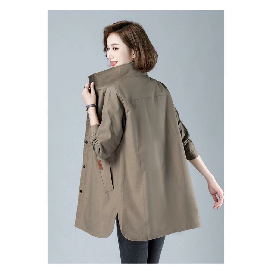 オフィス OL 通勤 きれいめ 大きいサイズ スプリングコート カジュアル コート アウター 長袖 トレンチコート 春秋 レディース