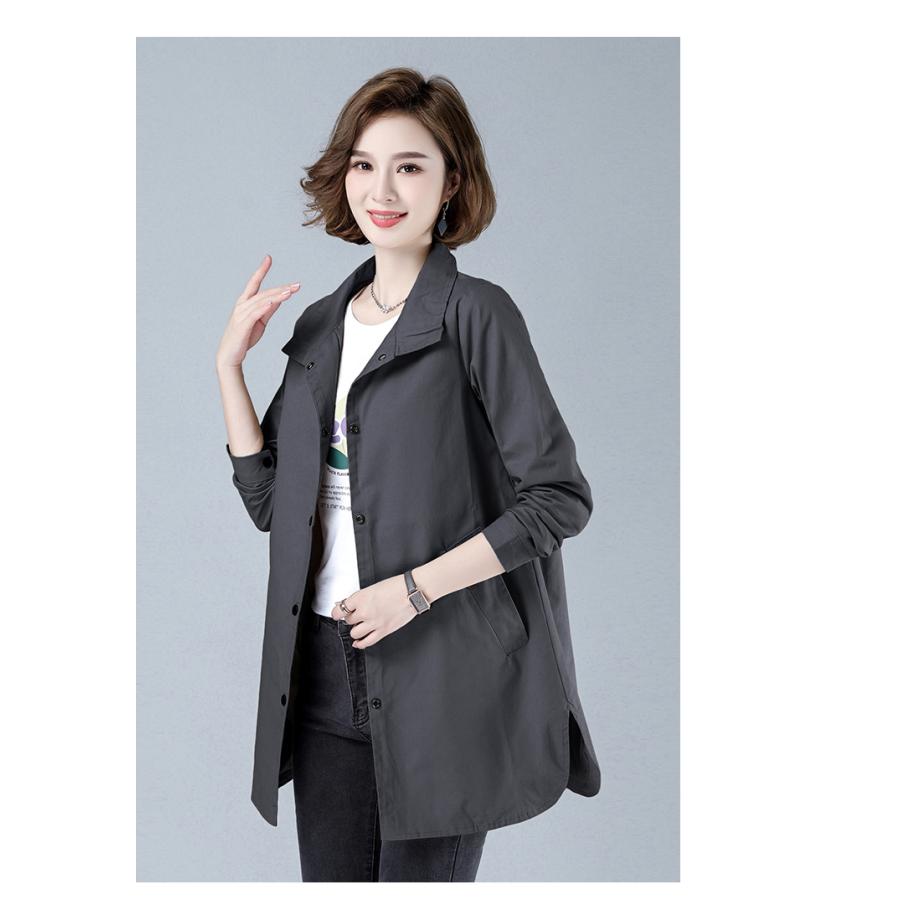 オフィス OL 通勤 きれいめ 大きいサイズ スプリングコート カジュアル コート アウター 長袖 トレンチコート 春秋 レディース