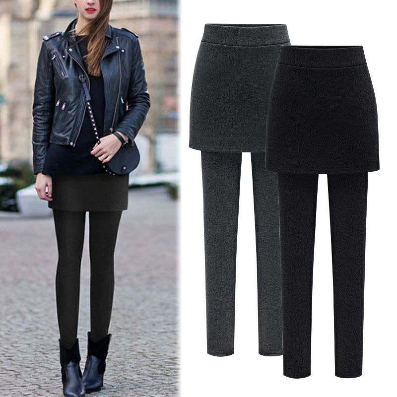 あったか スパッツ 裏起毛 スカッツ 【送料無料】スカート付き 冬 レディース 大人可愛い レギンス ボトムス タイトスカート 秋