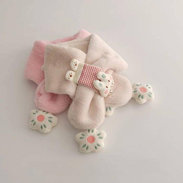 ウサギ 保温 厚手 単品 ネック キッズ 防寒対策 ふわふわ 幼児 暖かい マフラー 子供 あったか 女の子 かわいい ベービー 軽い