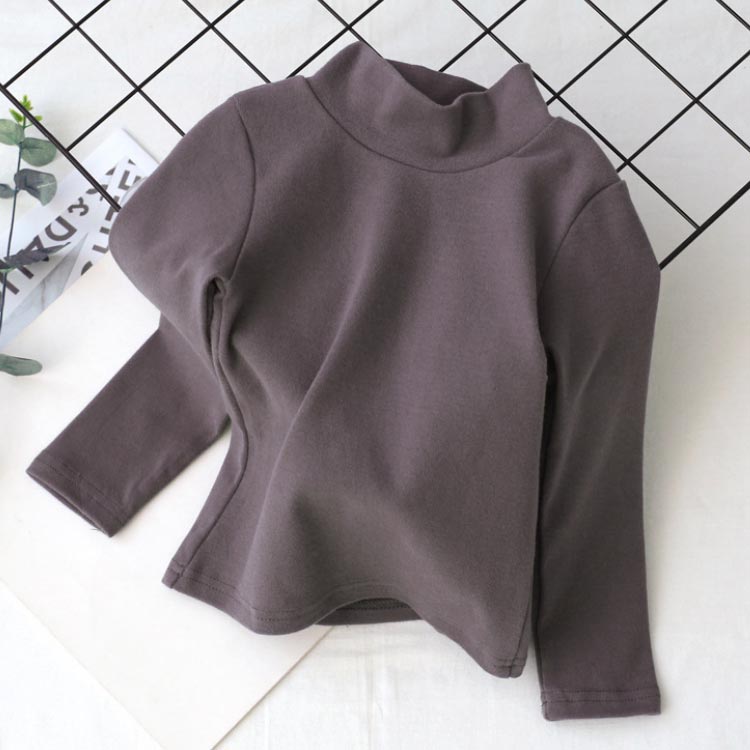 カットソー ガールズ トップス Tシャツ ボーイズ インナー 長袖 肌着 キッズ服 ハイネック 子供服 無地 春秋冬 タートルネック