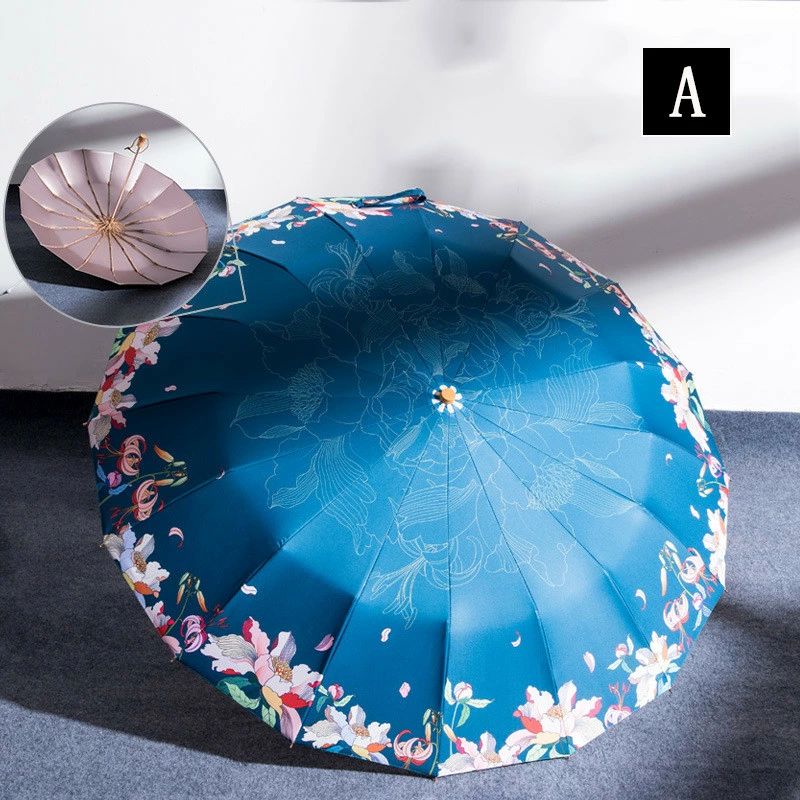 オシャレ 雨傘 折り畳み 折りたたみ傘(3つ折) 晴雨兼用傘 大きい傘 日傘 レディース 防風 花柄 傘 手動傘 プリント 折りたたみ傘