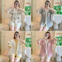 綿 授乳口 春 大きいサイズ マタニティ 上下セット 半袖 秋 パジャマ レディース 前開き ハーフパンツ 夏 コットン ルームウエア