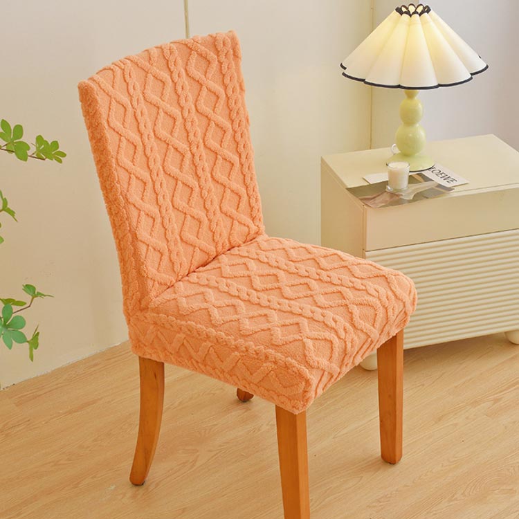 背もたれ付き 洗える もこもこ 椅子カバー チェアカバー ストレッチ 暖かい マイクロファイバー イスカバー かけるだけ あったか [2]