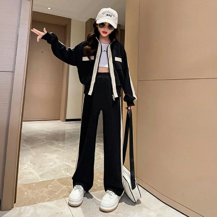 2点セット キッズ スポーツウェア 長ズボン ジュニ 女の子 修学旅行 長袖 セットアップ ルームウェア フード付き キッズ