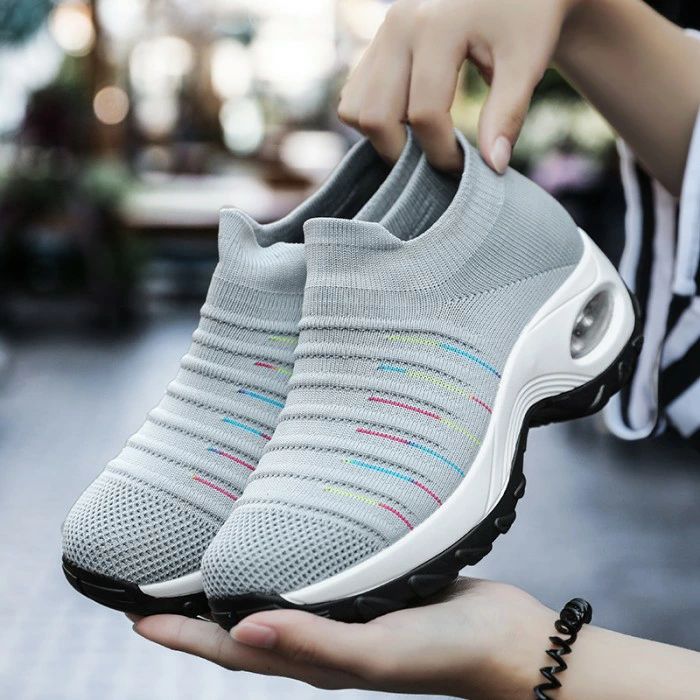 Shoes - スニーカー メンズ レディース スリッポン メッシュ 黒 脱ぎ履きしやすい 疲れにくい 幅広 立ち仕事 運動靴 超軽量
