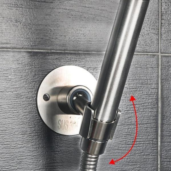 トイレホテル2穴用ステンレス鋼シャワーヘッドブラケットホルダーウォールマウント