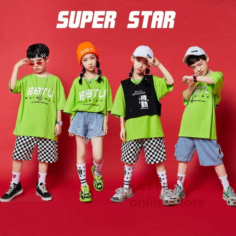 3種類 キッズ ダンス衣装 ヒップホ�