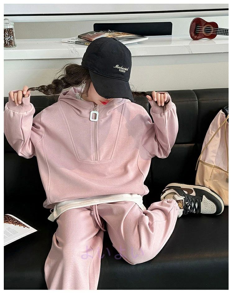パーカー 女児 長袖 子供服 ルームウェア ジャージ セットアップ 春 女の子 普段着 上下 ガールズ スポーツウェア ロングパンツ