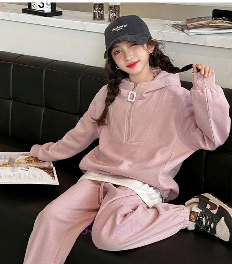 パーカー 女児 長袖 子供服 ルームウェア ジャージ セットアップ 春 女の子 普段着 上下 ガールズ スポーツウェア ロングパンツ