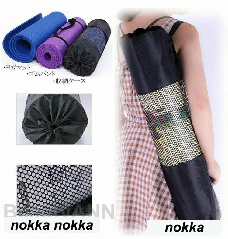 フィッ エクササイズマット ヨガワークス ヨガ 素材 NBR 収納袋付ヨガマット 厚手 ヨガマット 子供用 ..