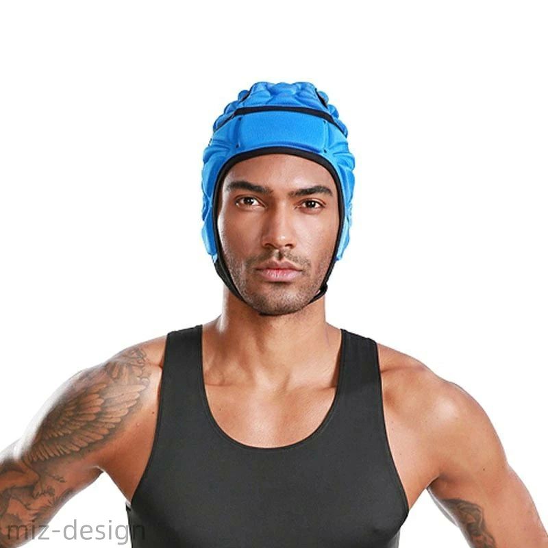 天神橋セレクトの迷彩柄 柄入り カラフル 単色 無地 スポーツ用品 ラグビー防具 ヘッドキャップ ヘッドガード フットボール ヘッドギア｜アングル2