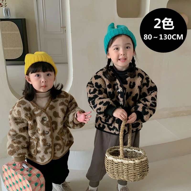 子供服 子ども服 こども服 キッズ 女の子 男の子 アウター ジャケット カーディガン ヒョウ 切替え ファー ボア 配色 ポケット 秋 冬 80 90 100 110 120 130 ◇ボアジャケット◇ ボアカーディガン ブラック カーキ...