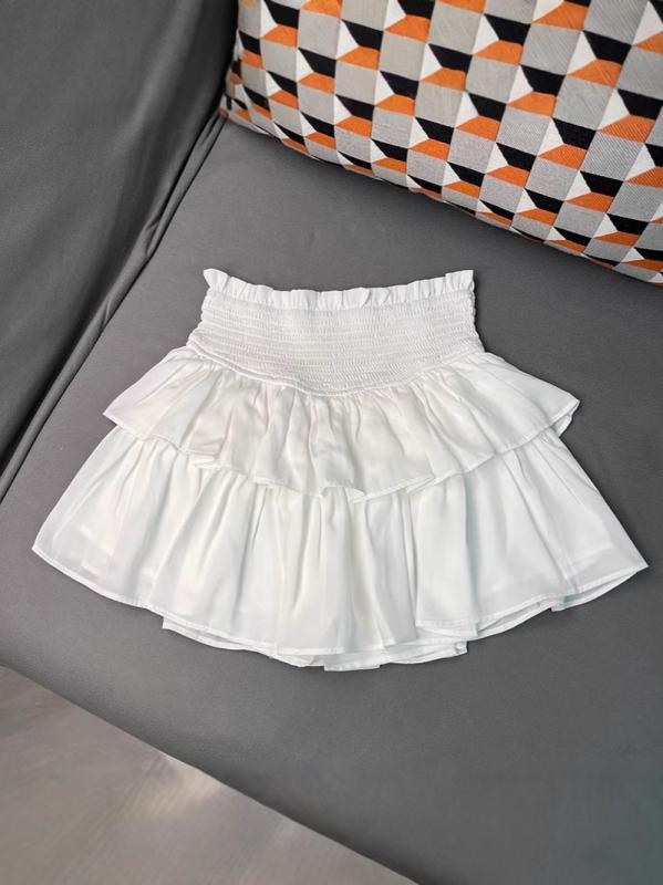 樂天商城 - レディース スカート 白 シフォン ケーキスカート ふんわり ハイウエスト Aライン ミディスカート 黒 バレエ風 ミニスカート 軽量 レイヤード デザイン かわいい スタイル 普段使い