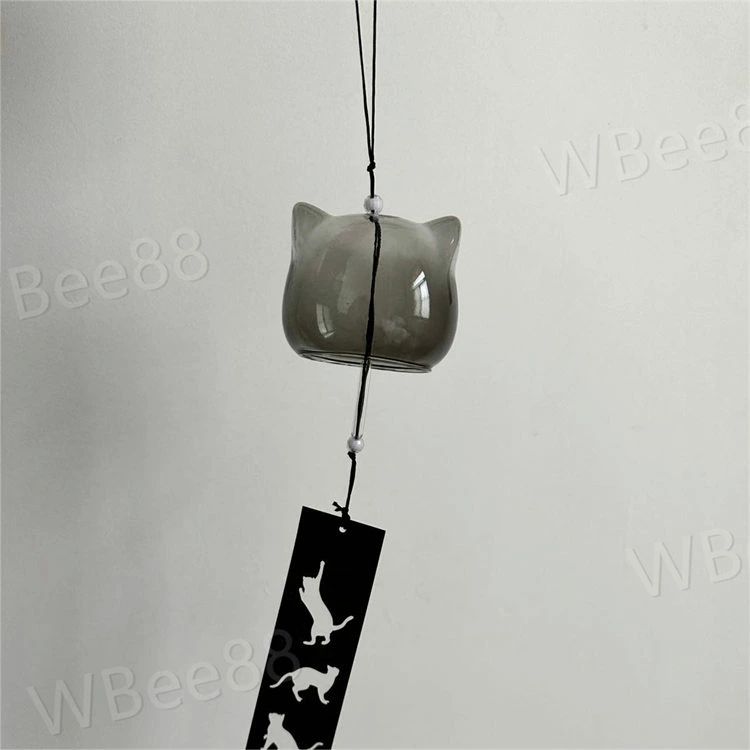 樂天商城 - 風鈴 チリンチリン 手作り風鈴 1個 澄んだ音 涼しい感じ 窓屋根飾り 猫の風鈴 おみやげ 厄除け 室内外兼用 セラミックス風鈴 ギ