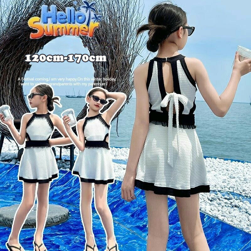 樂天商城 - 140cm 120cm 130cm フリル 150cm 子供 ハイネック 170cm ワンピース 女の子 水着 みずぎ 160cm 子ども スクール水着 水着 ジュニ