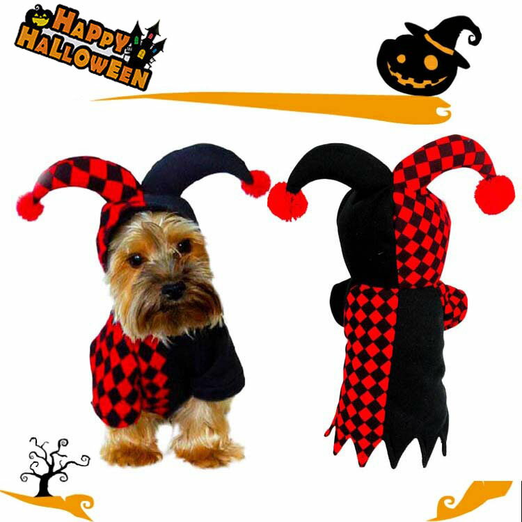 樂天商城 - 衣装 犬 コスプレ ハロウィン 犬服 ペット服 猫用 帽子 かぼちゃ キャットウェア 犬 ピエロ ドッグウェア 犬用 猫 コスチューム