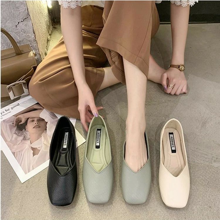 フ 春夏 フィット感のある優しい 入学式 通勤 履き心地結婚式 卒園式 Vカット フラットよりも歩きやすく疲れにくい ローヒール(4.0)