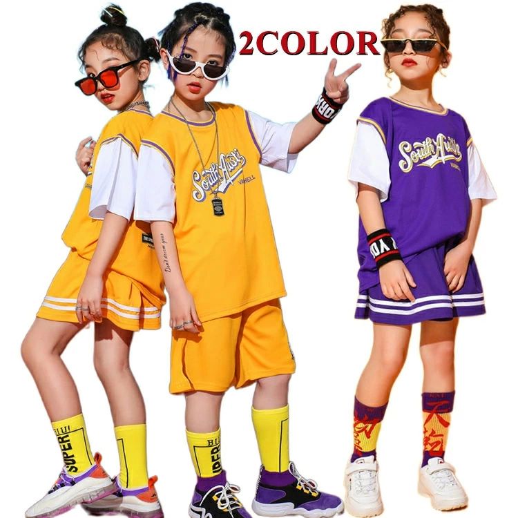 衣装 キッズ チアガール チア 2点セット バスケットボール服 女の子 チア 体操服 ス tシャツ 半袖 男の..
