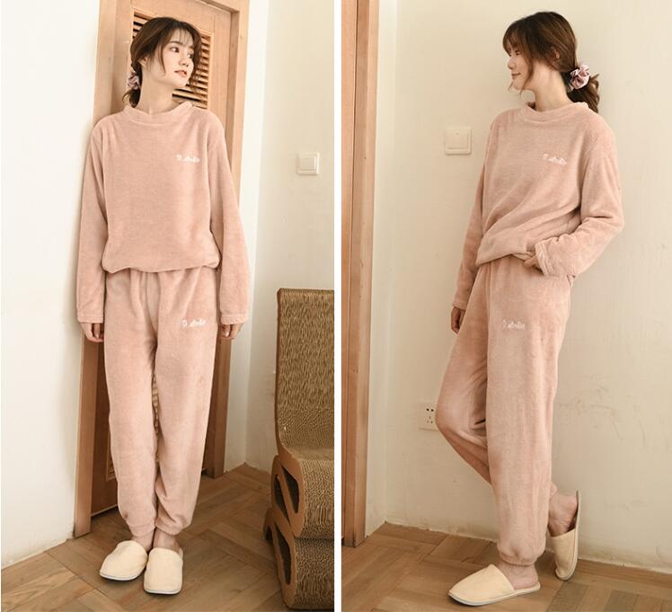 部屋着 もこもこ ナイ 防寒 レディース パジャマ 冬 フリース 秋 パジャマ 【送料無料】ルームウェア 無地 上下セット 寒さ対策