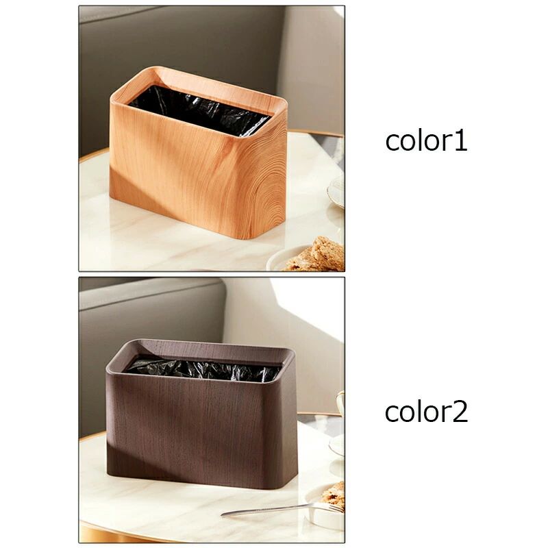 小型 捨てやすい 洗面所 木の柄 ミニゴミ箱 収納 化粧台 お 机上 多機能 車載 小物入れ デスク周り 省スペース インテリア 卓上