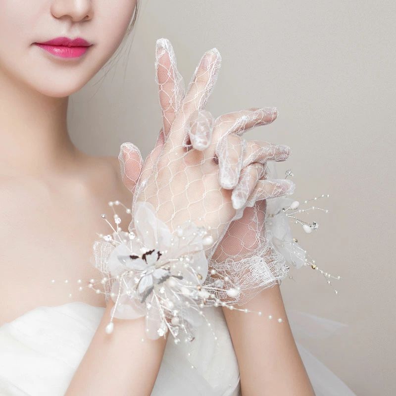 乐天商城 - 春 姫系 二次会 パーティー ウェディング 花嫁 結婚式 手袋 ブライダル ショートグローブ グローブ ウエディンググローブ ウ