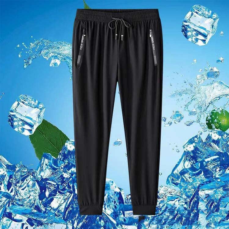 天神橋セレクトの【2枚セット】ジョガーパンツ 速乾 夏 涼しい 軽量 ジャージ ストレートパンツ 3type メンズ 冷感 パンツ ジム アンクルパンツ｜アングル2