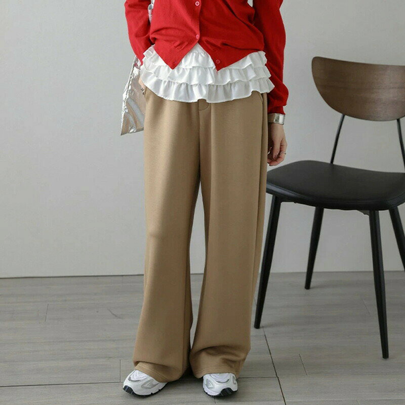 パンツ レディース ストレートパンツ ロングパンツ ボトムス ポリコットン ドレー...