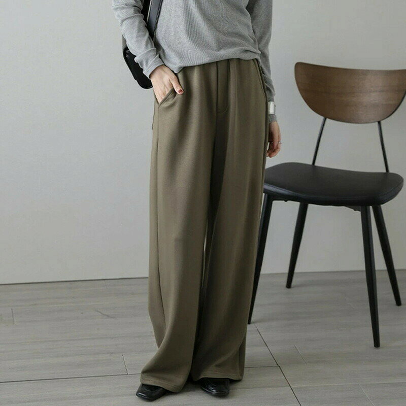 パンツ レディース ストレートパンツ ロングパンツ ボトムス ポリコットン ドレー...