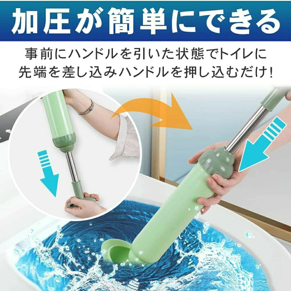 天神橋セレクトのパイプクリーナー 吸盤付きトイレパンチ 多色展開 家庭用排水溝詰まり解消ツールパイプクリーナー ラバーカップ 強力 詰まり解消｜アングル2