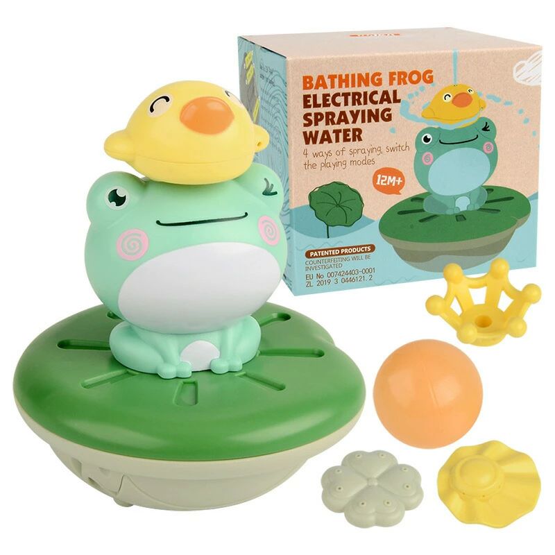 お風呂おもちゃ 1歳　水噴霧　 おふろ　おもちゃ 赤ちゃん　水遊び玩具 カエル噴水おもちゃ 動物玩具 子供 風呂 入浴 夏 スイミングプ..