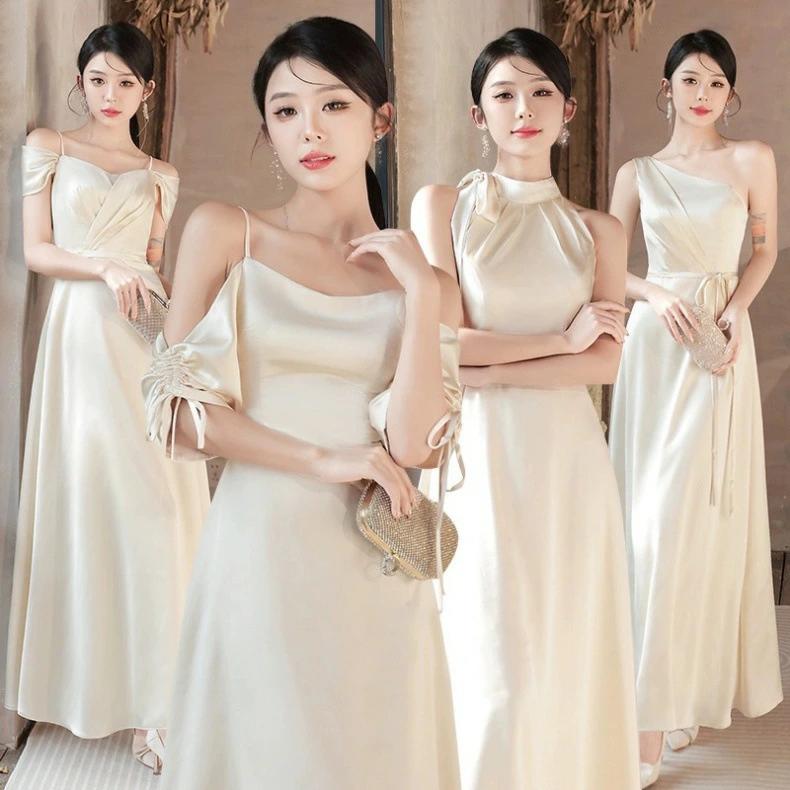 樂天商城 - ロング丈 袖あり?袖なし シンプル＆上 結婚式?お呼ばれ対応｜フォーマルワンピース 選べる4タイプ 【送料無料】パーティードレス
