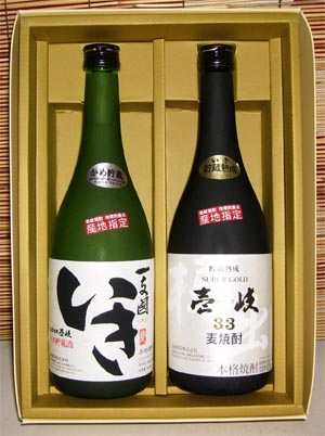 飲み比べ 甕貯蔵27度いきと壱岐スーパーゴールド　33度のセ