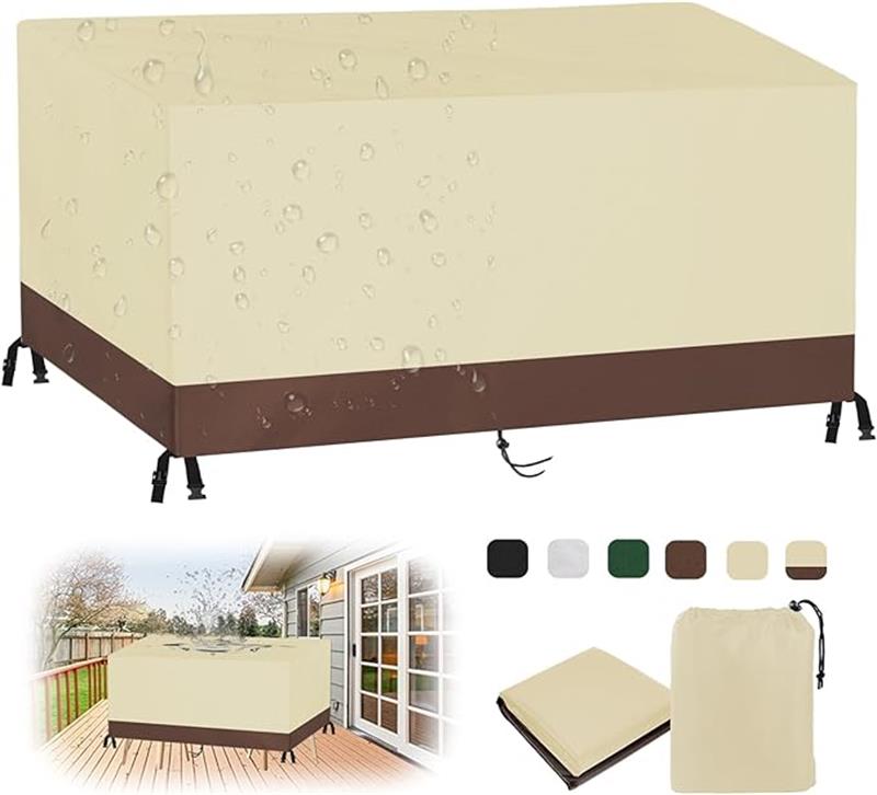 ファニチャーカバー 防水 アンチUV 420D 屋外家具ルカバー 収納バッグ付き あらゆる種類の家具に適して..