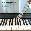 ピアノ シール 鍵盤シール ステッカー キーボード 音符 88キー 鍵盤シール フルサイズ鍵盤ピアノキーボード 音楽ノート 音階 初心者向け 初心者 子供 ピアノ練習 取り外し可能