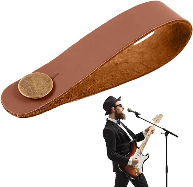 ギターネックストラップボタン,ギターネックストラップ - レザーベースギターネックストラップ PU