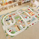 子供ゲームパッド 遊びマット 道路交通 カーペット プレイマット