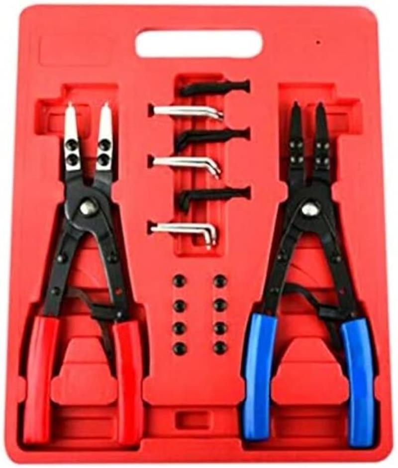 2 個.10インチラチェットタイプサークリップリムーバーインスナップリングプライヤーセット