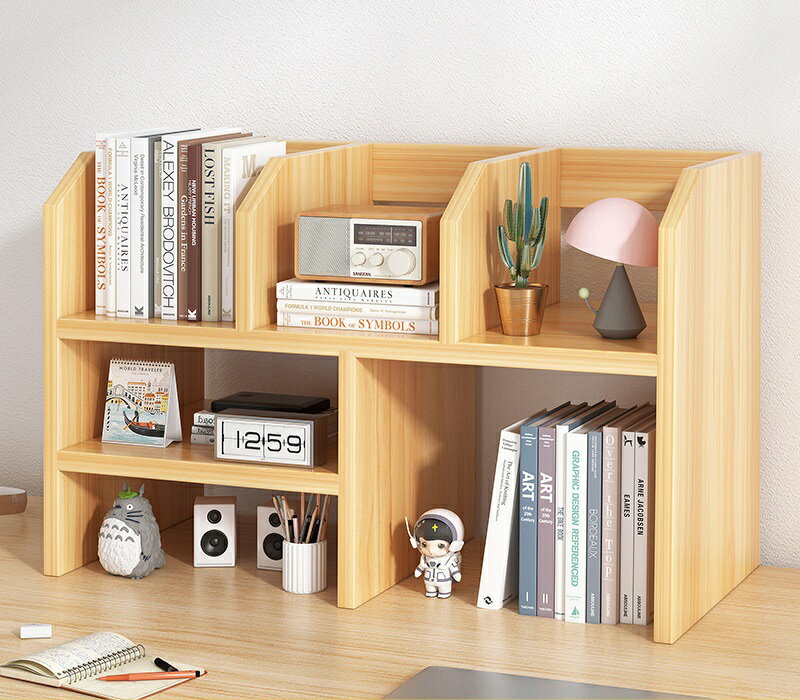 デスク 置き棚 卓上ラック デスクトップ本棚 オープンラック デスク デスク上収納 2段 卓上収納 組み立て 整理整頓