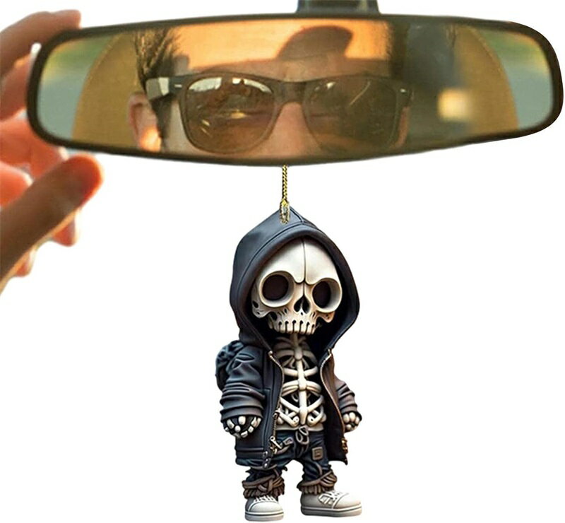 ハロウィン スカル 車 ミラー クール 置物 フィギュア アクセサリー 2023 新しい ハロウィン