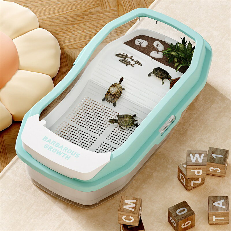 カメ 水槽 亀 タンク 亀水槽 脱走防止 飼育ボックス 多頭飼い 爬虫類 飼育ケース 両生類用 ボックス カ..