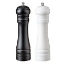 木製ソルト&ペッパーグラインダーセット 詰め替え可能な海塩&ペッパーミル 粗さを自由に調整可能 木製 のスパイスグラインダー ブラック&ホワイト