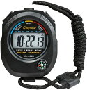 ストップウォッチ 防水ストップウォッチ 0.01秒単位計測 付属ストラップ・電池付き コンパクトで携帯に便利 スポーツ・料理・トレーニング用 審判とトレーニング...