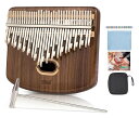 カリンバ 34キー C調 半音付き 親指ピアノ 子供 専門家楽器 初心者セット 音階シ一ル クリ一ニングクロス キ一調整用 ハンマ一 収納ケ一ス付き