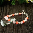 【ポイント20倍】 コーラル × ローズクォーツ × マザーオブパール ブレスレット 腕輪 数珠 アクセサリー 天然石 パワーストーン 厄除け 風水 お守り カ...