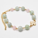 【ポイント20倍】 翡翠 ローズクォーツ ブレスレット 天然石 パワ−スト−ン