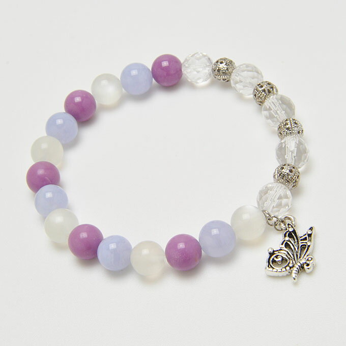 【ポイント20倍】 フォスフォシデライト 8mm ブルーレースアゲート 8mm ムーンストーン 8mm ヒマラヤ水晶 カット8mm ブレスレット 天然石 パワー...