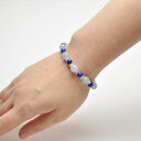 【ポイント20倍】 アクアマリン 8mm ラピスラズリ 6mm ブレスレット 天然石 パワーストーン