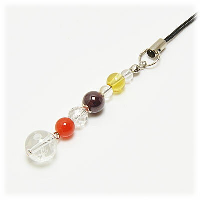 【タイムセール】 ガーネット × シトリン × カーネリアン × 五爪龍彫刻水晶 ストラップ パワーストーン 天然石 アクセサリー 携帯電話 スマホ スマートフォン 車のキー 家のキー バッグ お財布 バッグ 鞄 リュック 小物