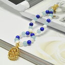 【ポイント20倍】 ラピスラズリ × シーブルーカルセドニー × マザーオブパール ストラップ パワーストーン 天然石 アクセサリー 携帯電話 スマホ スマートフォン 車のキー 家のキー バッグ お財布 バッグ 鞄 リュック 小物